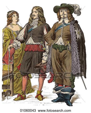 Fashion Costume Color C 1665 England The Restoration Period After The Restoration Of The Monarchy To England In 1660 Saw A Flowering Of Arts And Science Under The Patronage Of