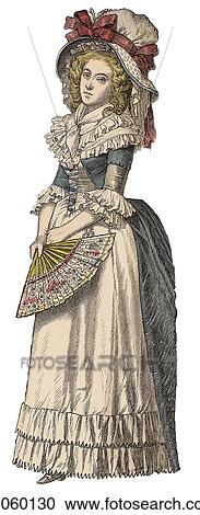 Fashion & Costume - (Color) c. 1788 In this period the Times of London began publishing; King George II had his first attack of mental illness, precipitating the regency crisis in England; and Washington D. C. was founded. View Large Illustration Clipart - Fashion & Costume - (Color) c. 1788 In this period the Times of London began publishing; King George II had his first attack of mental illness, precipitating the regency crisis in England; and Washington D. C. was founded.. Fotosearch