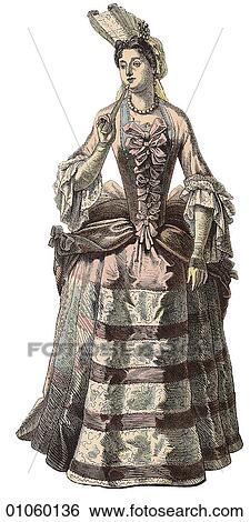 Fashion & Costume - (Color) c. 1695-1700 The headgear worn here is known as a fontange (trans. tower) In this period Yale University is founded (1701); Isaac Newton is elected president of The Royal Society; Antoine de la Mothe Cadillac establishes a set View Large Illustration Stock Illustration - Fashion & Costume - (Color) c. 1695-1700 The headgear worn here is known as a fontange (trans. tower) In this period Yale University is founded (1701); Isaac Newton is elected president of The Royal Society; Antoine de la Mothe Cadillac establishes a set. Fotosearch