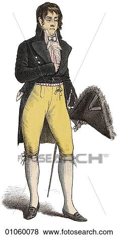 Stock Illustration - Fashion & Costume - England - (Color) Man - 1780 This style was popular in the later years of the American Revolution. Other notable events and personages of this period included the philosopher, Kant who published his"Critique of Pure Reason", a fun. Fotosearch