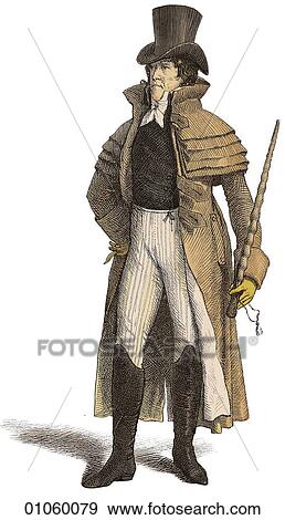 Stock Illustration - Fashion & Costume - England - (Color) Man - 1840 This was the year in which Queen Victoria married Prince Albert, Lower and Upper Canada were united by an Act of the British Parliament; American novelist, James Fenimore Cooper ("Last of The Mohicans"). Fotosearch