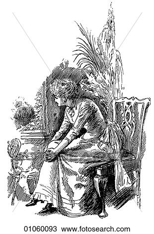 Fashion & Costume - England - line art c. 1898-1902 View Large Illustration Drawing - Fashion & Costume - England - line art c. 1898-1902. Fotosearch