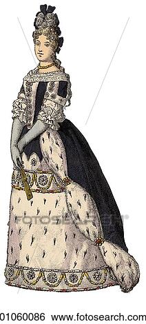 Stock Illustration - Fashion & Costume - German - (Color) Woman c. 1694 In this period Yale University is founded (1701); Isaac Newton is elected president of The Royal Society; Antoine de la Mothe Cadillac establishes a settlement at Detroit; Pierre Lemoyne founds the first. Fotosearch