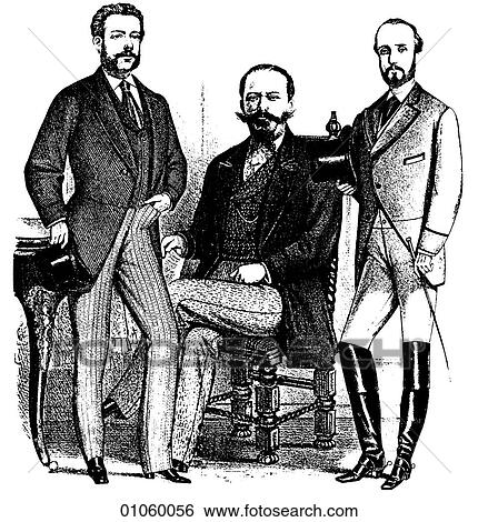 Stock Illustration - Fashion & Costume - line art c. 1870-90 In this period British Columbia joined the Dominion of Canada (1871); Stanley met Livingstone at Ujiji in what is now Tanzania (1871); Korea became an independent nation (1876); Cuba fought Spain for its independe. Fotosearch