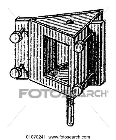 Clip Art - Science & Medicine - line art (b7) (Scientific) Physics Prism. Fotosearch