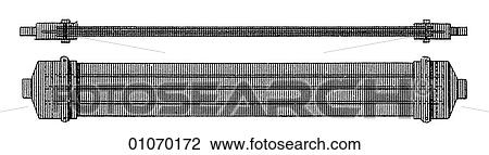 Drawing - Science & Medicine - line art (Scientific) Laboratory equipment experiment. Fotosearch