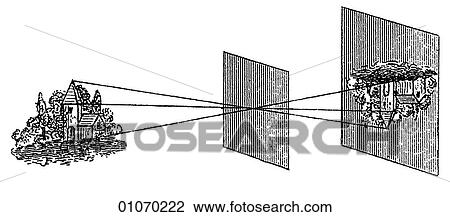 Drawing - Science & Medicine - line art (Scientific) Physics Optics. Fotosearch