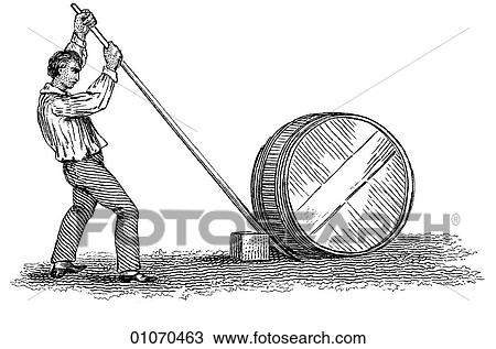 Drawing - Science & Medicine - line art (Scientific) Physics Mechanical Power. Fotosearch