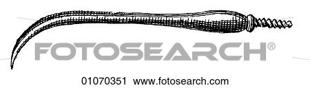 Clip Art - Science & Medicine - line art (Medical) Dental Instruments Surgical tool, medical instrument Illustration from Heister`s Surgery Heister`s Surgery is an 18th century medical text published in 1743, the year Thomas Jefferson was born. It was billed as a. Fotosearch