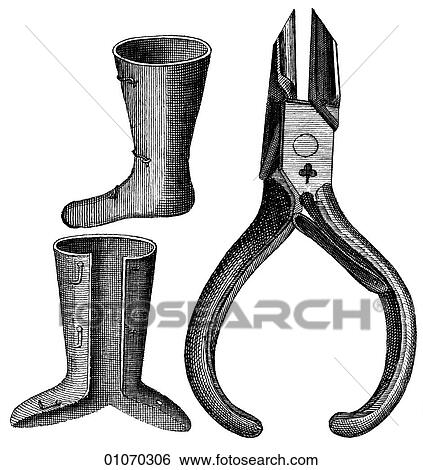 Stock Illustration - Science & Medicine - line art (Medical) Medical instruments Bandages Illustration from Heister`s Surgery Heister`s Surgery is an 18th century medical text published in 1743, the year Thomas Jefferson was born. It was billed as a "General system of surg. Fotosearch