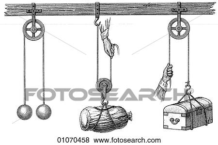 Stock Illustration - Science & Medicine - line art Physics Mechanical Power. Fotosearch