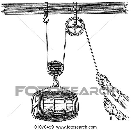 Science & Medicine - line art Physics Mechanical Power Pulley View Large Illustration Stock Illustration - Science & Medicine - line art Physics Mechanical Power Pulley. Fotosearch