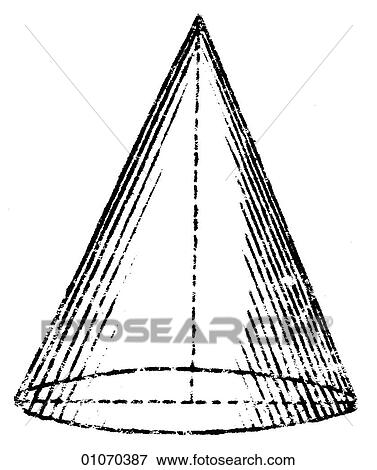 Stock Illustration - Science & Medicine - line art (Scientific) Mathematics cone. Fotosearch