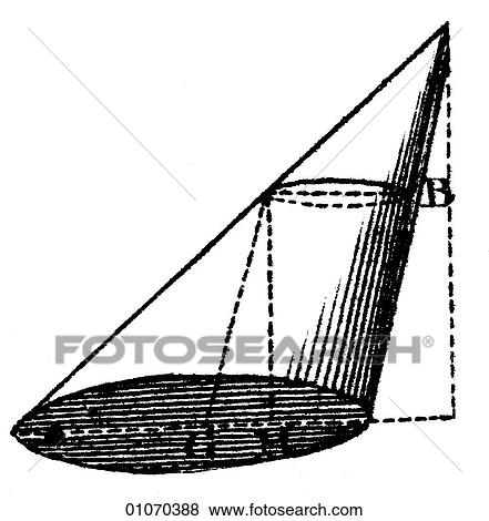 Stock Illustration - Science & Medicine - line art (Scientific) Mathematics cone. Fotosearch