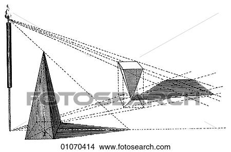 Stock Illustration - Science & Medicine - line art (Scientific) Physics Mathematics Optics Shadows. Fotosearch