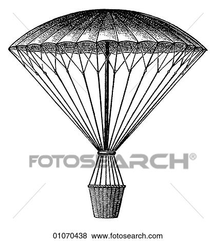 Science & Medicine - line art (Scientific) Aeronautics - Aerial Machines Parachute View Large Illustration Stock Illustration - Science & Medicine - line art (Scientific) Aeronautics - Aerial Machines Parachute. Fotosearch