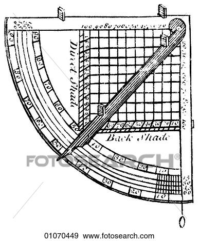 Science & Medicine - line art (Scientific) Astronomy The Common Quadrant An instrument of navigation - 18th century View Large Illustration Stock Illustration - Science & Medicine - line art (Scientific) Astronomy The Common Quadrant An instrument of navigation - 18th century. Fotosearch