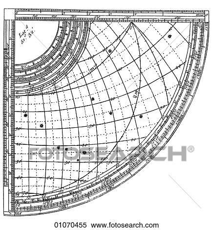 Stock Illustration - Science & Medicine - line art (Scientific) Astronomy Sutton`s Quadrant. Fotosearch
