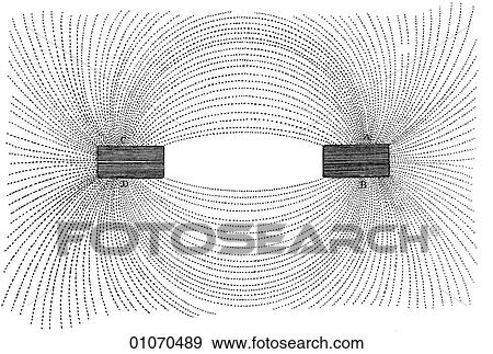 Science & Medicine - line art (Scientific) Physics Magnetism a demonstration of intersecting magnetic fields using iron filings. View Large Illustration Stock Illustration - Science & Medicine - line art (Scientific) Physics Magnetism a demonstration of intersecting magnetic fields using iron filings.. Fotosearch