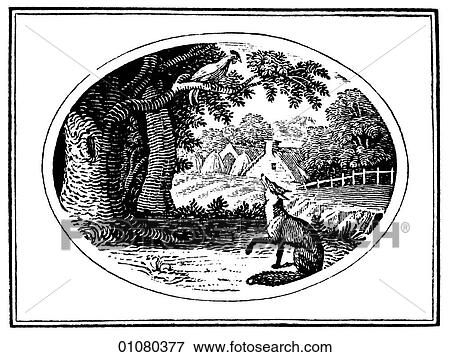 Stock Illustration - Flora & Fauna - line art - a 19th century engraving Animal Fox It has been said of fox hunting that it is "the pursuit of the inedible by the unspeakable. ". Fotosearch