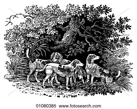 Flora & Fauna - line art - a 19th century engraving Animal Dogs Hounds A scene of fox hunting. It has been said of this sport that it is "the pursuit of the inedible by the unspeakable. " View Large Illustration Stock Illustration - Flora & Fauna - line art - a 19th century engraving Animal Dogs Hounds A scene of fox hunting. It has been said of this sport that it is "the pursuit of the inedible by the unspeakable. ". Fotosearch