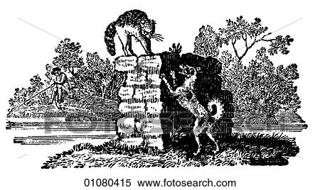 Flora & Fauna - line art - a 19th century engraving Animal Cat & Dog View Large Illustration Stock Illustration - Flora & Fauna - line art - a 19th century engraving Animal Cat & Dog. Fotosearch