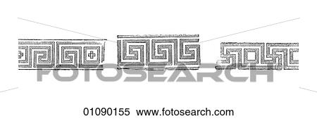 Patterns & Motifs - Ancient Greece - line art Various fret patterns from the Greek early Classical period 500-450BC View Large Illustration Stock Illustration - Patterns & Motifs - Ancient Greece - line art Various fret patterns from the Greek early Classical period 500-450BC. Fotosearch
