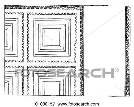 Patterns & Motifs - Ancient Greece - line art Ceiling of the Caryatide porch of the Erechtheum, the Ionic Temple of Athena on the Acropolis at Athens 421-405BC View Large Illustration Stock Illustration - Patterns & Motifs - Ancient Greece - line art Ceiling of the Caryatide porch of the Erechtheum, the Ionic Temple of Athena on the Acropolis at Athens 421-405BC. Fotosearch