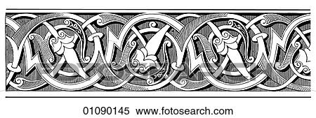 Patterns & Motifs - Egypt - line art Arabian Ornament carved in Wood. Cairo. View Large Illustration Stock Illustration - Patterns & Motifs - Egypt - line art Arabian Ornament carved in Wood. Cairo.. Fotosearch