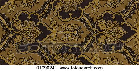Patterns & Motifs - England -(Color) A design for a paper tissue that uses a leaf motif c. 1845. This design was created in the year the U. S. Naval Academy at Annapolis, Maryland opened and both Texas and Florida joined the union. View Large Illustration Clip Art - Patterns & Motifs - England -(Color) A design for a paper tissue that uses a leaf motif c. 1845. This design was created in the year the U. S. Naval Academy at Annapolis, Maryland opened and both Texas and Florida joined the union.. Fotosearch