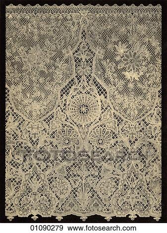 Patterns & Motifs - England - (Color) Specimen of Honiton lace c. 1830 Honiton is a town in Devonshire (on the South West coast of England), where lace has been made since the 17th century. Honiton lace is characterized by strong floral motifs. When this View Large Illustration Stock Illustration - Patterns & Motifs - England - (Color) Specimen of Honiton lace c. 1830 Honiton is a town in Devonshire (on the South West coast of England), where lace has been made since the 17th century. Honiton lace is characterized by strong floral motifs. When this. Fotosearch