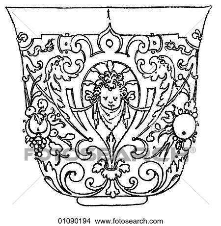 Patterns & Motifs - France - line art Design for a Gold Cup, 1582. This design was created in the year the University of Edinburgh, Scotland was founded and the first life insurance was sold in England. View Large Illustration Stock Illustration - Patterns & Motifs - France - line art Design for a Gold Cup, 1582. This design was created in the year the University of Edinburgh, Scotland was founded and the first life insurance was sold in England.. Fotosearch