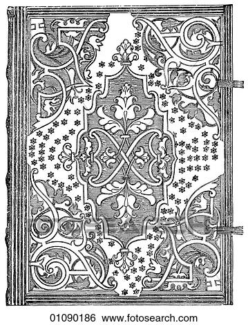 Patterns & Motifs - Germany - line art Binding for a book, c. 1600 View Large Illustration Stock Illustration - Patterns & Motifs - Germany - line art Binding for a book, c. 1600 . Fotosearch