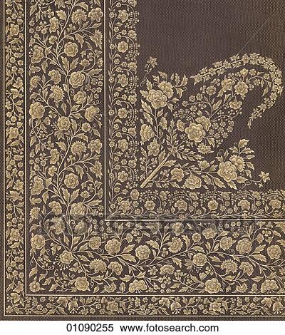 Patterns & Motifs - India - (Color) Indian embroidery c. 1840 View Large Illustration Stock Illustration - Patterns & Motifs - India - (Color) Indian embroidery c. 1840. Fotosearch
