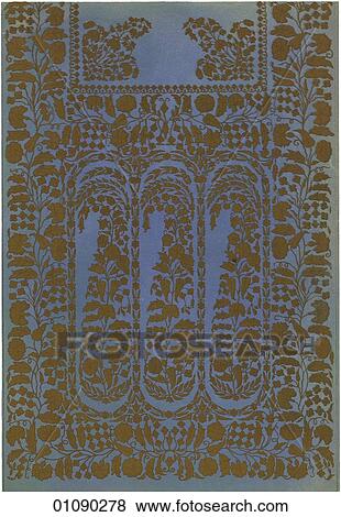 Patterns & Motifs - India - (Color) Indian Embroidery c. 1850 View Large Illustration Stock Illustration - Patterns & Motifs - India - (Color) Indian Embroidery c. 1850. Fotosearch