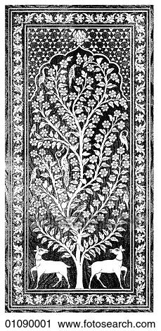 Patterns & Motifs - India - line art Indian Ornament Panels of ivory/wood mosaic (intarsia), from the Sikh Golden Temple, (the Haramandir) at Amritsar, The holiest site in the Sikh religion. The temple is located in the Punjab. The sect was established View Large Illustration Clip Art - Patterns & Motifs - India - line art Indian Ornament Panels of ivory/wood mosaic (intarsia), from the Sikh Golden Temple, (the Haramandir) at Amritsar, The holiest site in the Sikh religion. The temple is located in the Punjab. The sect was established. Fotosearch