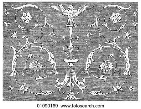 Patterns & Motifs - Italy - line art Wood Intarsia (marquetry) from Florence - the craft of using wood inlays. This technique was especially popular in Renaissance Italy. The motif is the acanthus leaf, a herbaceous plant leaf used in decoration since View Large Illustration Stock Illustration - Patterns & Motifs - Italy - line art Wood Intarsia (marquetry) from Florence - the craft of using wood inlays. This technique was especially popular in Renaissance Italy. The motif is the acanthus leaf, a herbaceous plant leaf used in decoration since. Fotosearch