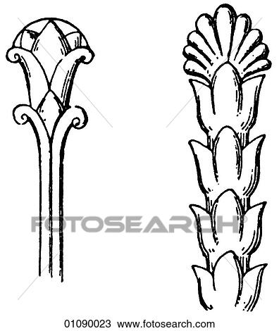 Drawing - Patterns & Motifs - line art Assyrian Ornaments Assyria is an ancient kingdom in Mesopotamia (modern day northern Iraq and south eastern Turkey) which lies between the Tigris & Euphrates rivers (Mesopotamia is Greek for "between the rivers") - arguabl. Fotosearch