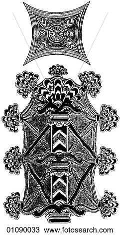 Drawing - Patterns & Motifs - line art Assyrian Ornaments Sacred tree from Nimrud (in modern Iraq) Assyria is an ancient kingdom in Mesopotamia (modern day northern Iraq and south eastern Turkey) which lies between the Tigris & Euphrates rivers (Mesopotamia is Gr. Fotosearch