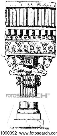 Drawing - Patterns & Motifs - line art Assyrian Ornament Highly stylized motifs and decorative patterns. Assyria is an ancient kingdom in Mesopotamia (modern day northern Iraq and south eastern Turkey) which lies between the Tigris & Euphrates rivers (Mesopotamia. Fotosearch