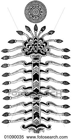 Stock Illustration - Patterns & Motifs - line art Assyrian Ornaments Sacred tree from Nimrud (in modern Iraq) Assyria is an ancient kingdom in Mesopotamia (modern day northern Iraq and south eastern Turkey) which lies between the Tigris & Euphrates rivers (Mesopotamia is Gr. Fotosearch