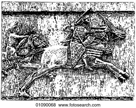 Stock Illustration - Patterns & Motifs - line art Assyrian Ornament Highly stylized motifs and decorative patterns. Assyria is an ancient kingdom in Mesopotamia (modern day northern Iraq and south eastern Turkey) which lies between the Tigris & Euphrates rivers (Mesopotamia. Fotosearch