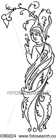 Stock Illustration - Patterns & Motifs - line art Georgian Ornament Illuminated manuscripts from the 12th. to 18th. Centuries. Georgia is a Republic of the former U. S. S. R located in the area known as the Caucasus located between the Caspian and Black Seas.. Fotosearch