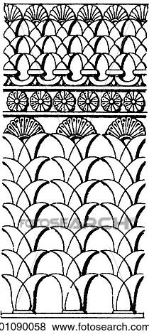 Stock Illustration - Patterns & Motifs - Persia - line art Persian Ornament Sassanian Persian motifs (224-650AD) Persia is the western name for Iran The people of this land have always called their country Iran (the land of the Aryans). In 1935 the name was officially chang. Fotosearch