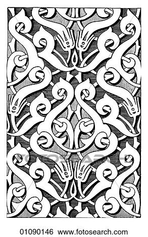 Patterns & Motifs - Spain - line art Ornament from the Walls of the Alhambra c. 1280 The Alhambra was the fortified palace of the Moorish rulers of Southern Spain (Andalusia) in the years up until 1492 when they were expelled from the Iberian peninsula View Large Illustration Stock Illustration - Patterns & Motifs - Spain - line art Ornament from the Walls of the Alhambra c. 1280 The Alhambra was the fortified palace of the Moorish rulers of Southern Spain (Andalusia) in the years up until 1492 when they were expelled from the Iberian peninsula. Fotosearch