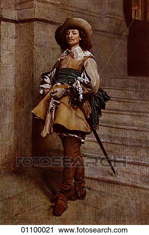 Paintings & Engravings - (Color) - France "A Cavalier" by J. L. E. Meissonier (1815-1891) Though painted in the 19th century, the subject of this painting was a supporter of King Charles I in the English Civil War (1642-46) that brought Oliver Cromwell View Large Illustration Clip Art - Paintings & Engravings - (Color) - France "A Cavalier" by J. L. E. Meissonier (1815-1891) Though painted in the 19th century, the subject of this painting was a supporter of King Charles I in the English Civil War (1642-46) that brought Oliver Cromwell. Fotosearch