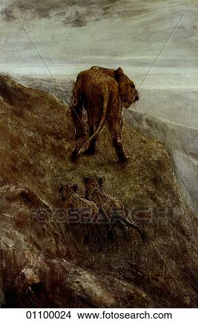 Paintings & Engravings - (Color) - England "On The Alert - Lioness And Cubs" by J. M. Swan, R. A. (1847-1910) (The letters R. A. indicate that the artist is a member of the Royal Academy of Art) Swan is an unsurpassed observer of animals in their natural View Large Illustration Stock Illustration - Paintings & Engravings - (Color) - England "On The Alert - Lioness And Cubs" by J. M. Swan, R. A. (1847-1910) (The letters R. A. indicate that the artist is a member of the Royal Academy of Art) Swan is an unsurpassed observer of animals in their natural. Fotosearch