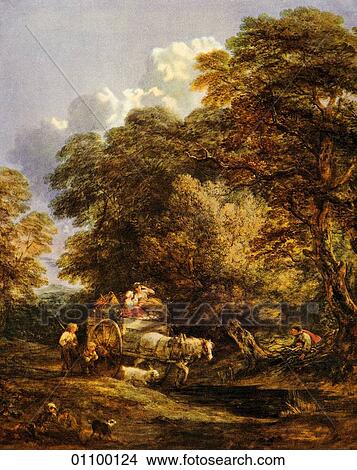 Paintings & Engravings - (Color) - England "The Market Cart" by Thomas Gainsborough, R. A. (1727-1788) (The letters R. A. indicate that the artist is a member of the Royal Academy of Art. ) The artist was a landscape painter of the first order and he had View Large Illustration Stock Illustration - Paintings & Engravings - (Color) - England "The Market Cart" by Thomas Gainsborough, R. A. (1727-1788) (The letters R. A. indicate that the artist is a member of the Royal Academy of Art. ) The artist was a landscape painter of the first order and he had. Fotosearch