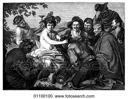 Paintings & Engravings - Engraving - Spain "The Drinkers" by Velazquez (1599 - 1660) Born in Seville, Spain, in the same year that Shakespeare built the Globe Theatre in London, Diego Rodriguez de Silva y VelOzquez is one of the greatest of all paint View Large Illustration Clipart - Paintings & Engravings - Engraving - Spain "The Drinkers" by Velazquez (1599 - 1660) Born in Seville, Spain, in the same year that Shakespeare built the Globe Theatre in London, Diego Rodriguez de Silva y VelOzquez is one of the greatest of all paint. Fotosearch