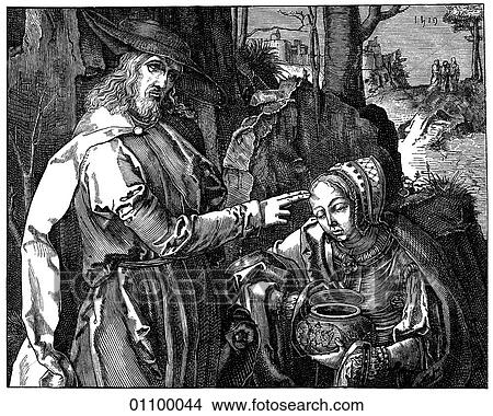 Paintings & Engravings - Engraving - Holland "Christ and Magdelen" An engraving by Lucas van Leyden (1489-1533) The artist was a superb engraver whose skill has been compared to that of the master Albrecht DYrer. He was undoubtedly the finest Dutch pr View Large Illustration Stock Illustration - Paintings & Engravings - Engraving - Holland "Christ and Magdelen" An engraving by Lucas van Leyden (1489-1533) The artist was a superb engraver whose skill has been compared to that of the master Albrecht DYrer. He was undoubtedly the finest Dutch pr. Fotosearch